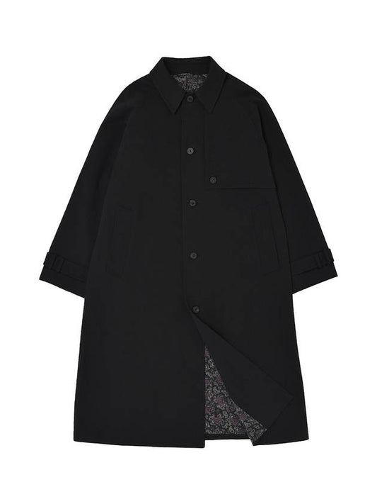 EARTH COTTON BALMACAAN COAT Black - A NOTHING - BALAAN 2