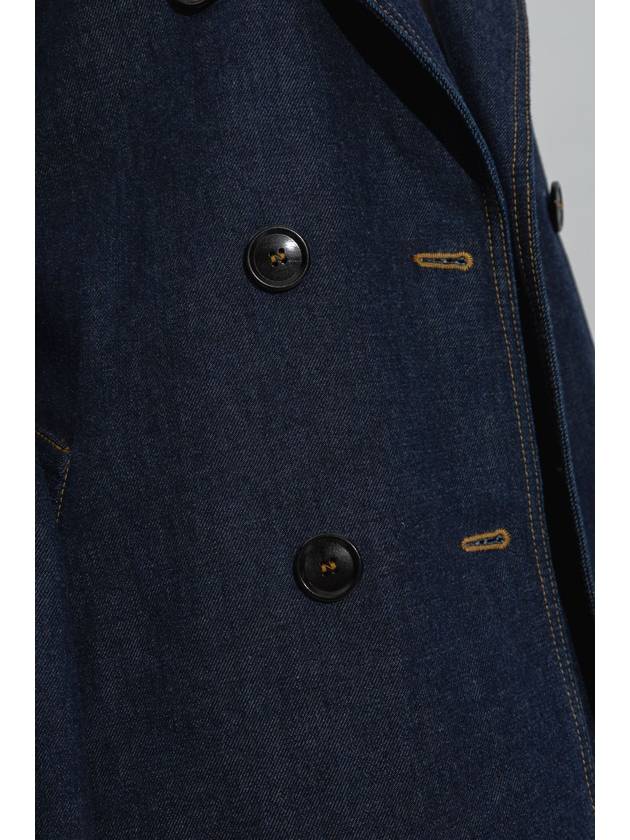 Coat AA9M03325T537516 BLEU DENIM BLUE - ALAIA - BALAAN 6