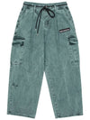 BBD The Apparition Wide Denim Cargo Pants Deep Green - BLACKBLOND - BALAAN 3