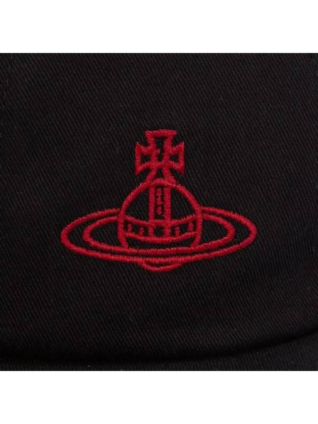 Logo Baseball Ball Cap Black - VIVIENNE WESTWOOD - BALAAN 4