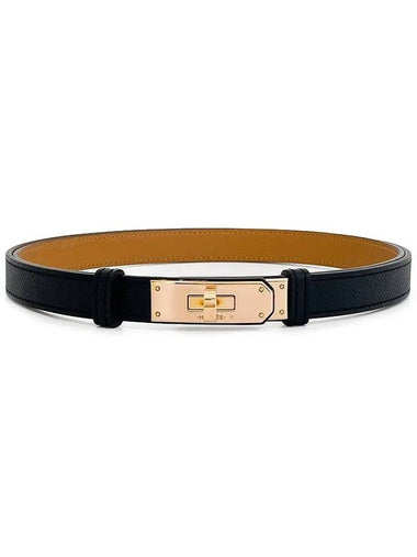 Kelly belt black rose gold 4HA1017 - HERMES - BALAAN 1