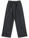 Black fake denim banding wide pants - ARCANE FUNK - BALAAN 3