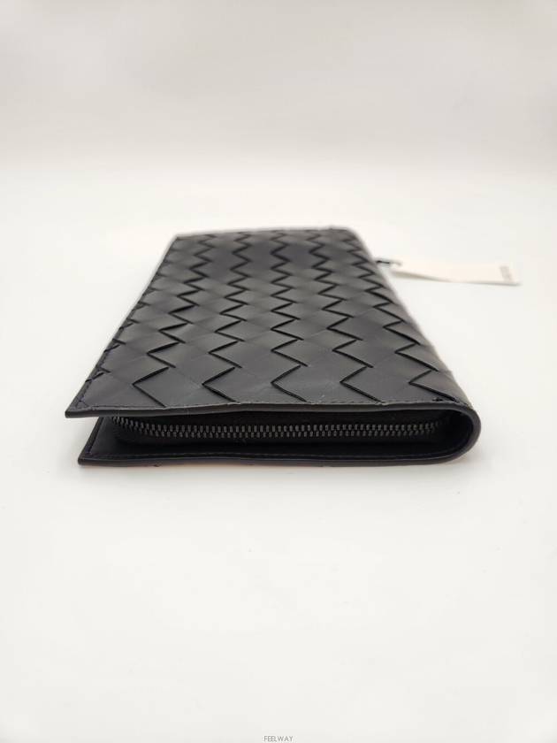 Daol Beomeo Branch Bottega Intrecciato Zipper Around Long Wallet Black Condition S - BOTTEGA VENETA - BALAAN 4