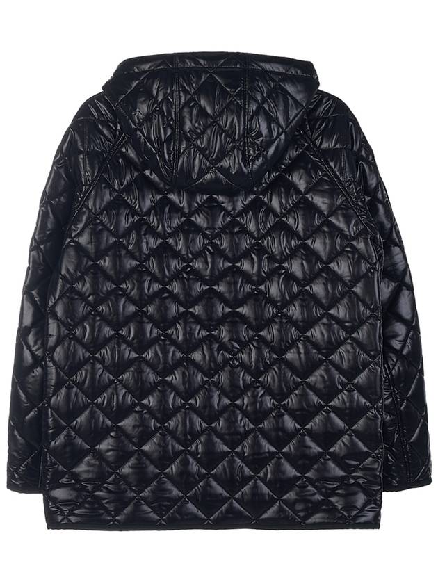 Diamond Quilted Reversible Hooded Jacket Brown Black - BURBERRY - BALAAN 4