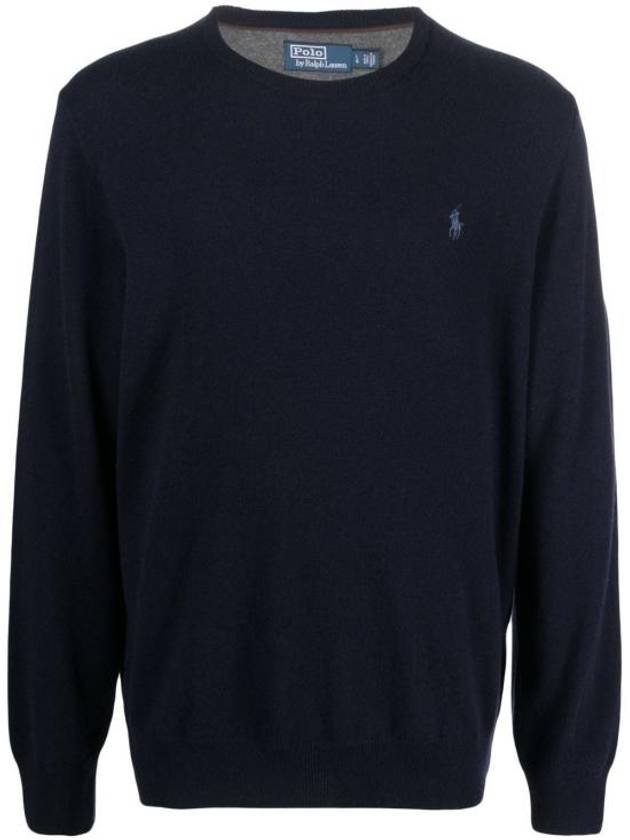 Logo Basic Pullover Knit Top Navy - POLO RALPH LAUREN - BALAAN 2