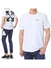 Caravaggio Arrow Logo Slim Short Sleeve T-Shirt White - OFF WHITE - BALAAN.