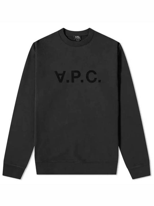 Men's VPC Logo Sweatshirt Black - A.P.C. - BALAAN.