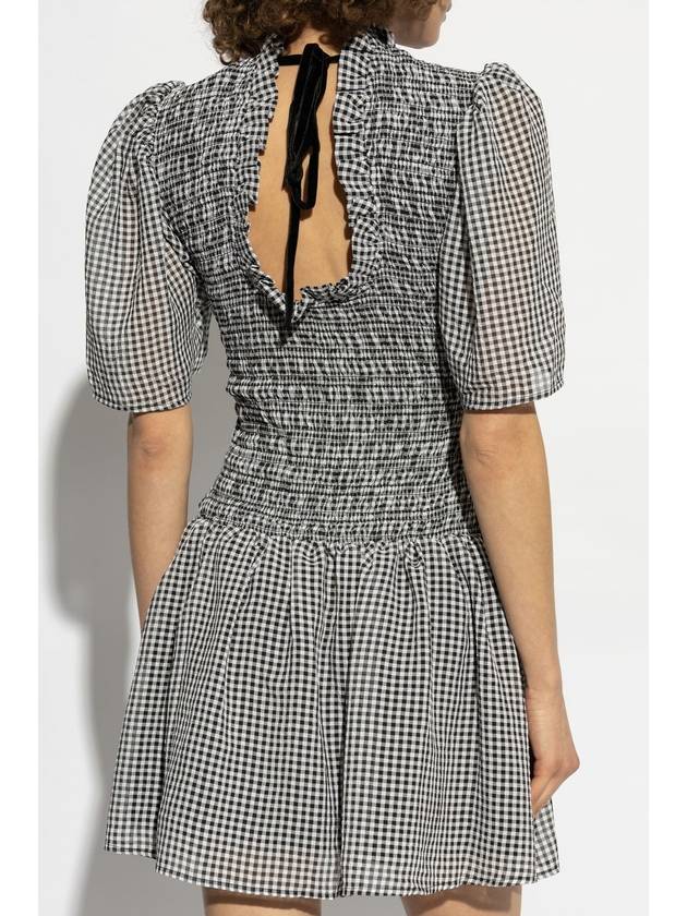 Ganni Dress With Checkered Pattern, Women's, Black - GANNI - BALAAN 4