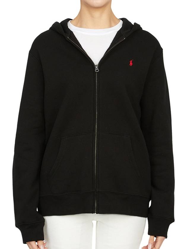 Kids Logo Knit Hooded Zip-Up Jacket Black - POLO RALPH LAUREN - BALAAN 3