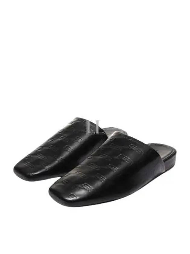 Debossed Logo Leather Mule Black - BALENCIAGA - BALAAN 2