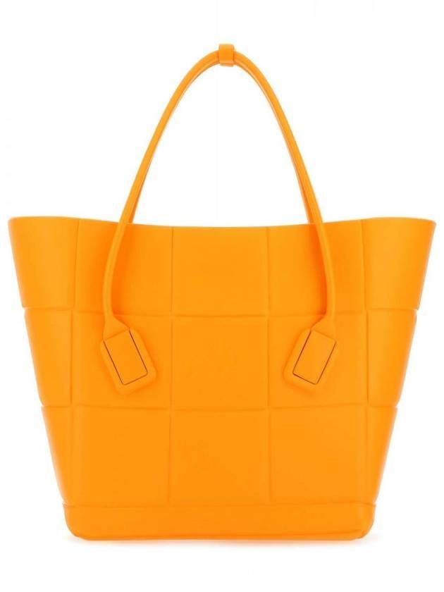 Maxi Arco Large Rubber Tote Bag Tangerine - BOTTEGA VENETA - BALAAN 1