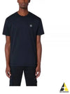 Logo Patch Short Sleeve T-Shirt Navy - STONE ISLAND - BALAAN 2