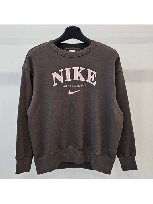 Sweatshirt FB9960004 Brown WOMENS S L Euro Fit - NIKE - BALAAN 1