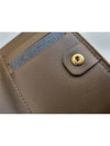 FF logo calfskin zipper halfwallet brown - FENDI - BALAAN.