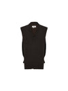 Layered Detail V-Neck Knit Vest Dark Green Walnut - MAISON MARGIELA - BALAAN 1