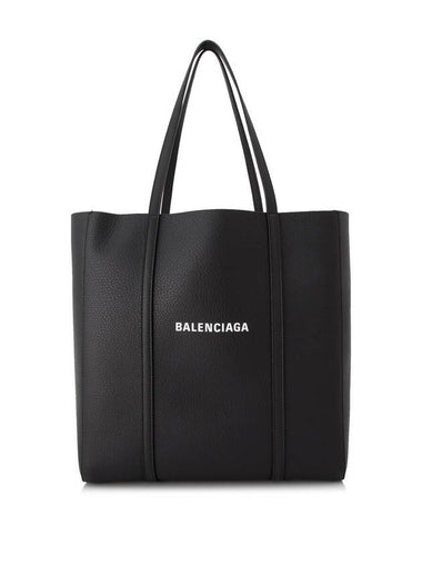 Everyday Small Leather Tote Bag Black - BALENCIAGA - BALAAN 1