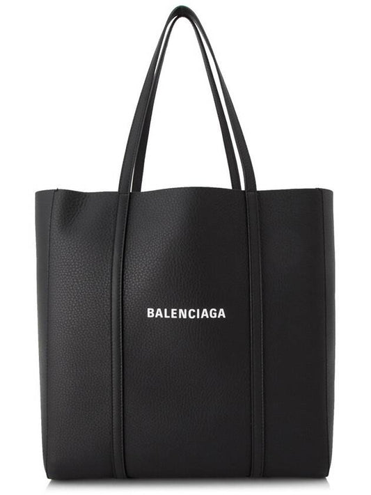 Everyday Small Leather Tote Bag Black - BALENCIAGA - BALAAN 1