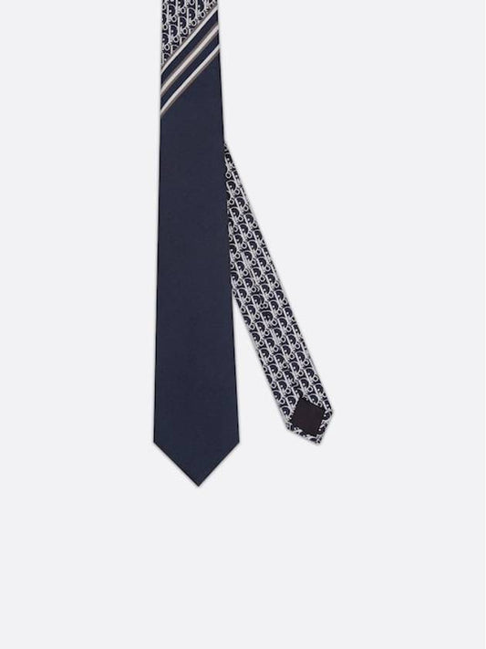 Oblique Straight Tie Black - DIOR - BALAAN 2