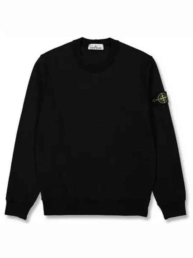 Compass Patch Cotton Sweatshirt Black - STONE ISLAND - BALAAN 2