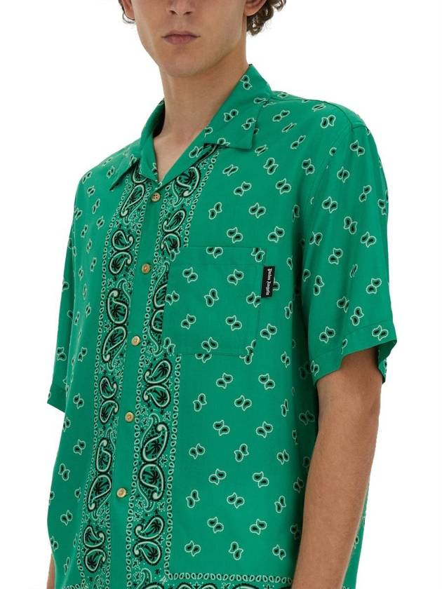 Long Sleeve Shirt PMGG005S24FAB006 5555 GREEN - PALM ANGELS - BALAAN 5