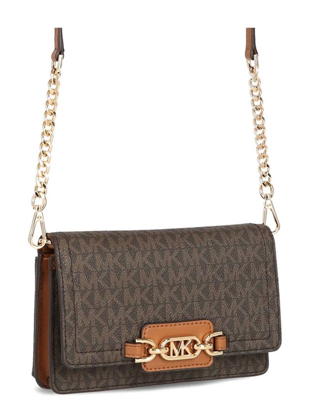 Heather Extra Small Logo Canvas Cross Bag Brown - MICHAEL KORS - BALAAN 3