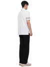 Men's RWB Stripe Cotton Polo Shirt White - THOM BROWNE - BALAAN 7