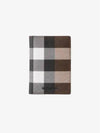 Checked Leather Card Wallet Dark Birch Brown - BURBERRY - BALAAN 3