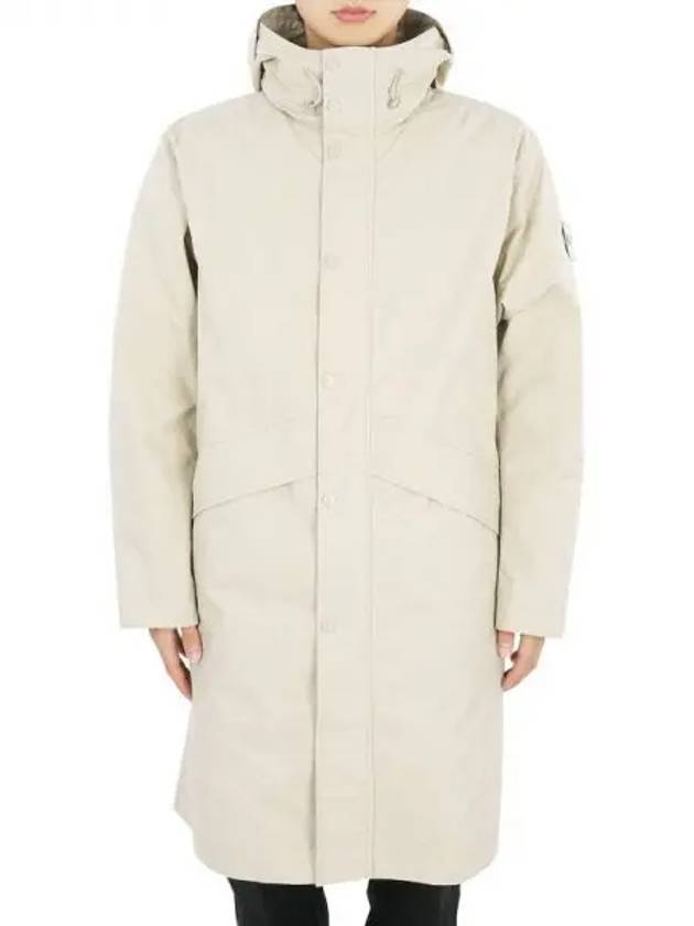 711F1 Ghost Weatherproof Cotton Canvas Padding Jacket Beige - STONE ISLAND - BALAAN 2