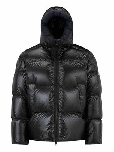 1A00234 596FL 999 DAMAVAND arm logo patch hooded down jacket glossy black men’s padding - MONCLER - BALAAN 1