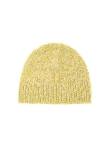 Men's MOSS Alpaca Wool Beanie Yellow 271766 - DRIES VAN NOTEN - BALAAN 1