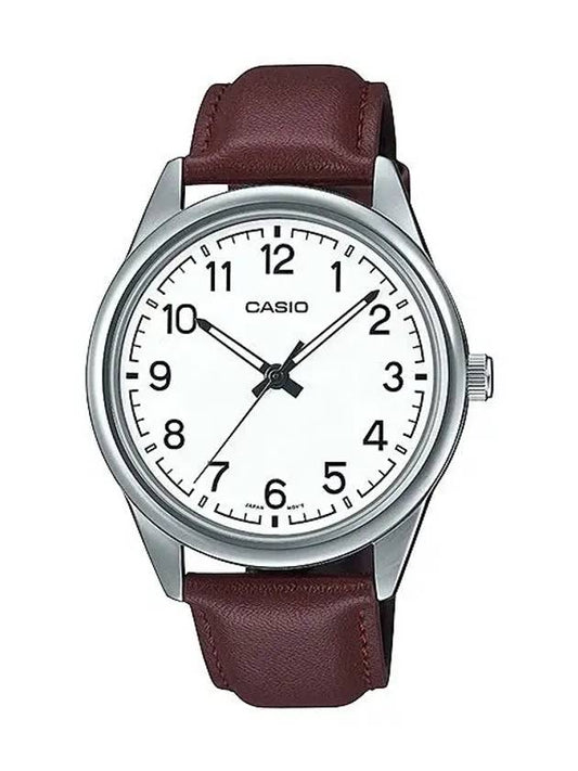 Analog Simple Leather Watch White - CASIO - BALAAN 2