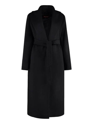 Women's Loriana Wool Single Coat Black - MAX MARA - BALAAN 1