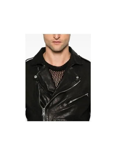 Leather biker jacket HOY98704 BLACK - YOHJI YAMAMOTO - BALAAN 2