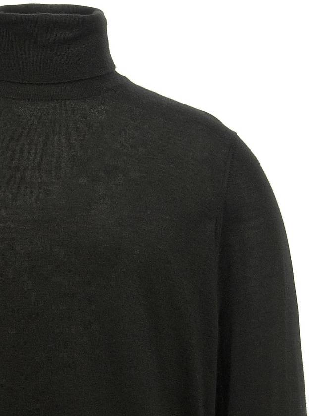 Cashmere Silk Mock Neck Knit Top Black - BRUNELLO CUCINELLI - BALAAN 4