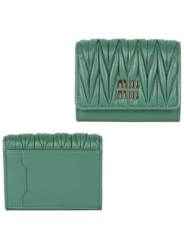 DP Sail 5MC104 2FPP F0092 Materasse Nappa Leather Holder Half Wallet - MIU MIU - BALAAN 1