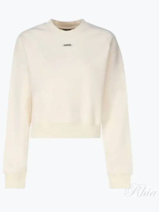 Le Grosgrain Logo Pullover Cotton Knit Top Beige - JACQUEMUS - BALAAN 2