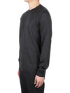 Back Stitch Crew Neck Wool Knit Top Charcoal - MAISON MARGIELA - BALAAN 4