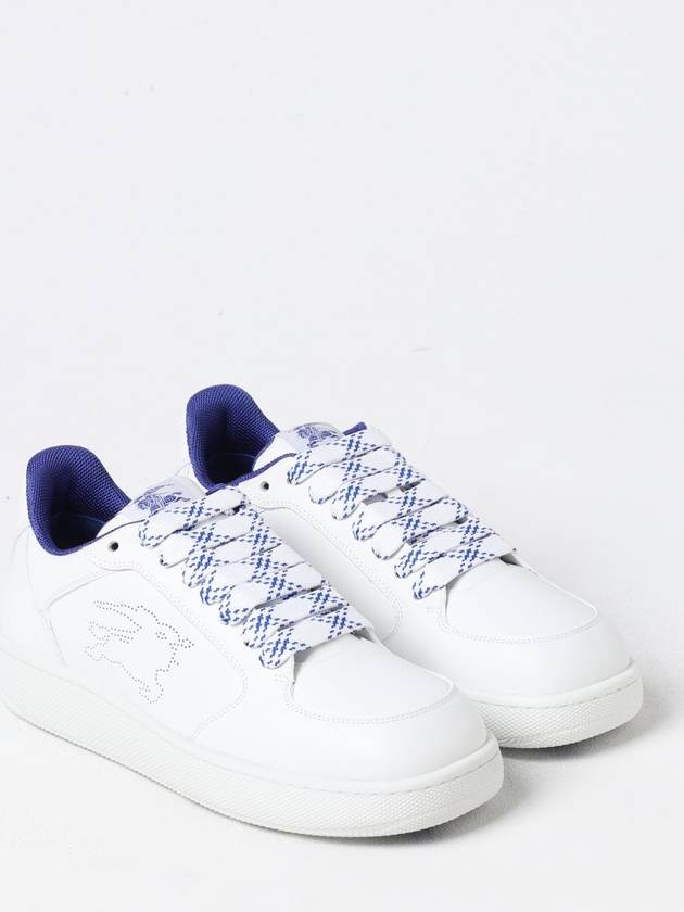 Stock Leather Low Top Sneakers White - BURBERRY - BALAAN 3