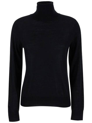 Black High Neck Sweater In Fabric Woman - P.A.R.O.S.H. - BALAAN 1