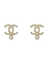 CC Logo Drop Earrings Gold - CHANEL - BALAAN 1