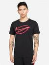 Neon Swoosh Dri Fit Short Sleeve T-Shirt Black - NIKE - BALAAN 2