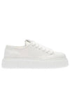 Denim Trainer Low Top Sneakers White - MIU MIU - BALAAN 2