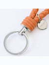 Intrecciato Leather Key Holder Coral - BOTTEGA VENETA - BALAAN 4