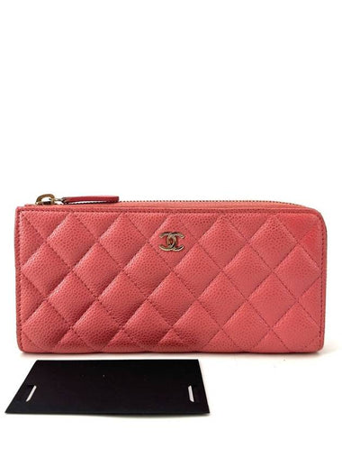 Caviar zipper long wallet - CHANEL - BALAAN 1