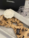 Silk Twill Hair Chouchou Beige Black AA9265 - CHANEL - BALAAN 3