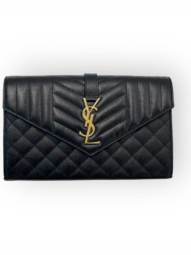 Cassandre Monogram Chain Cross Bag Black - SAINT LAURENT - BALAAN 3