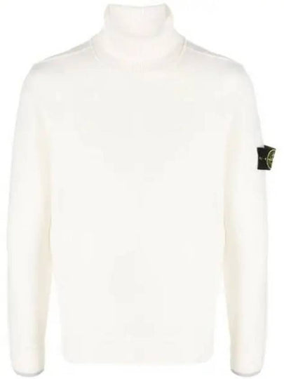 Wappen Patch Wool Turtleneck White - STONE ISLAND - BALAAN 2