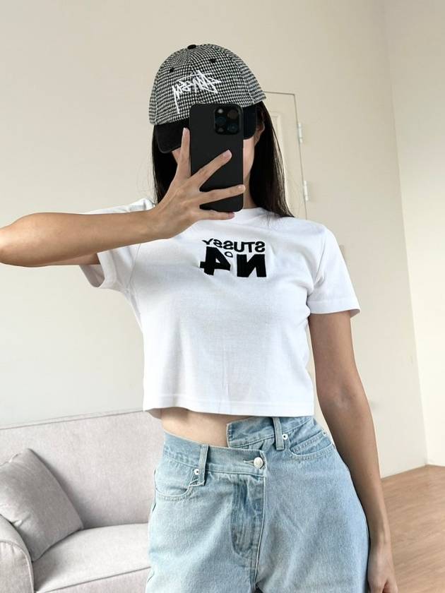 AU Australia NO4 rib slim crop t shirt ST123S3001 white WOMENS - STUSSY - BALAAN 6