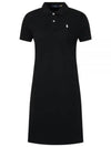 Women's Pony Logo Midi Dress Black - POLO RALPH LAUREN - BALAAN 2