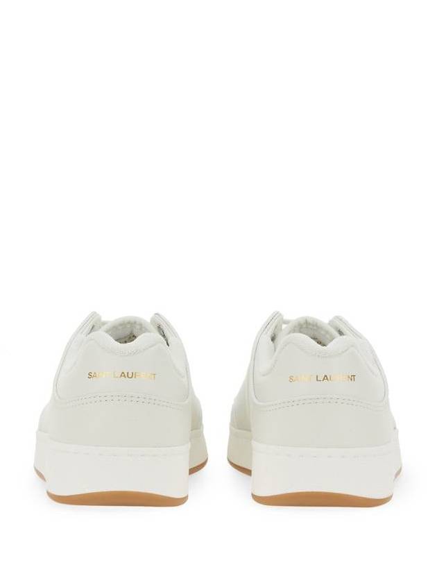 SL 61 Logo Signature Leather Low Top Sneakers White - SAINT LAURENT - BALAAN 5